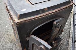 A vintage wood burning stove
