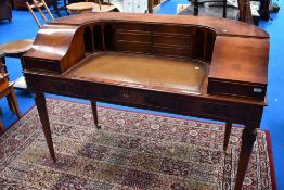 A Reproduction Regency desk, width approx. 144cm