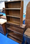 Two vintage mahogany low bookshelves