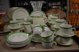 A collection of Swinnertons 'Nester Vellum' Staffodrshire pottery, having plain white ground with