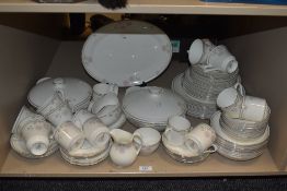 A quantity of Royal Doulton 'Twilight Rose' pattern tea and dinner wares, to include tureens,