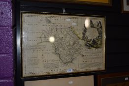After Thomas Kitchin (1718-1784) a hand-coloured engraved map 'An Accurate Map of Radnorshire',