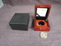 A Royal Mint 2017 The Queen's Beasts The Lion of England, UK Quarter Ounce Gold Proof £25 Coin, with