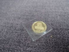 A 21K Gold Commemorative Medallion, 12.5g, Life of King Faisal of the Kingdom of Saudi Arabia,