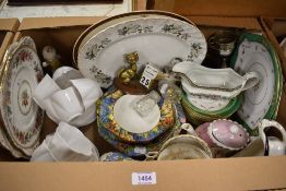 A Shelley part tea service in white (19 pieces approx), two Grafton China 'Malvern' cake plates, a