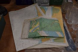 Five Coastal Navigation charts illustrating areas within Essex, Suffolk, and Norfolk
