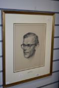 John Colin Edwards R.P. (British b.1940) pencil drawing, portrait of Martin Argles Esq F.R.I.C.S,