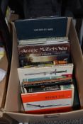 A box of miscellaneous books relating to antique weaponry and war heroes, to include 'Victoria Cross