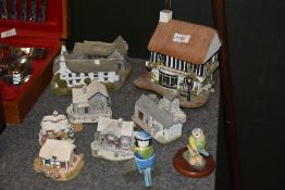 A collection of Lilliput Lane studies, including Langdale cottage, Troutbeck farm and Borrowdale