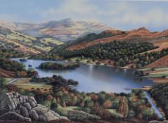 *Local Interest - Ken Burdon (20th Century, British), coloured print, 'Rydal Water', a Lake District