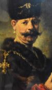 After Rembrandt van Rijn (1606-1669), a coloured print, 'A Polish Nobleman', displayed within a