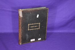 A Victorian (1878) 'Garden Flowers' botany album, the leather cover with gilt trim, and containing
