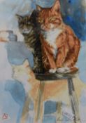 J.C Graham Illingworth (b.1953), a coloured print, 'Plume', limited edition 651/850, framed,