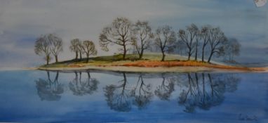 *Local Interest - Pat Smith (20th Century, British), a watercolour, 'Misty Esthwaite Water', Lake
