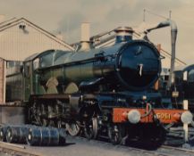20th Century, a photographic print, The Dryslwyn Castle 5051 steam locomotive and tender in green