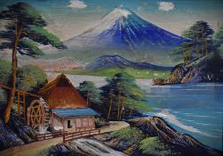 Continental School, 20th Century, oil on canvas, two contemporary Mediterranean landscape scenes,