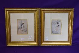 After Warwick Goble (1862-1943, British illustrator), two coloured prints, 'Pandora's Box' and '
