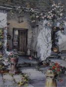 After Judy Boyes (b.1943, British), two coloured prints, 'Opening Time At The Inn' and 'My Front