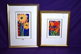 Simon Bull (b.1958, British), two coloured prints, 'Awake' and 'For Joy', limited editions 155/275