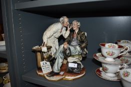 A Capodimonte figurine depicting Opticians scene.