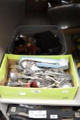 An assorted collection of silver plated cutlery, fiddle and kings pattern, plus Newbridge Cutlery