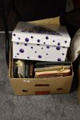 An assorted collection of vintage leather bound and other photograph albums, with contents, plus
