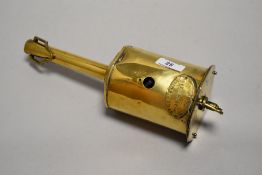 A Victorian brass meat jack, with label for Phillips and Willcox ironmongers, Bath.