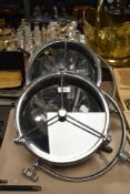 A pair of chromed Francis nautical search lights, SB CFD 1, 28cm diameter