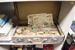 A case of early 20th Century and playworn Meccano