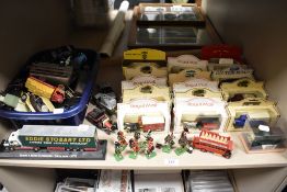 An assorted collection of diecast models, to include Lledo Royal Mail Commemorative Collection toys,