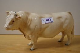 A Beswick Pottery study of a Charolais bull 2463A.