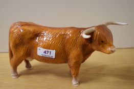 A Beswick Pottery Highland bull study.