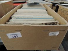 BOX OF APX 750 OLD POSTCARDS, MIXED UK Box with apx 750 postcards with mixed UK, black and white,