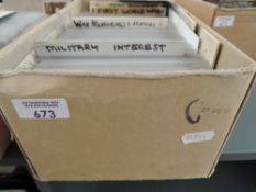BOX OF c.450 POSTCARDS ALL WITH MILITARY INTEREST Box with approx 450 postcards in protective