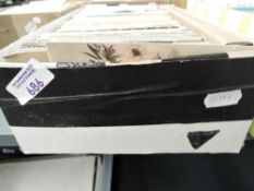 BOX OF APX 750 OLD POSTCARDS, MIXED UK Box with apx 750 postcards with mostly mixed UK, black and