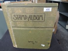VINTAGE SENF ALBUM WITH PRE 1900's WORLD STAMP COLLECTION, 1000+ STAMPS 10th Edition Senf stamp