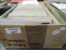 BOX OF APX 750 OLD POSTCARDS, YORKSHIRE Box with apx 750 postcards with most pertaining too