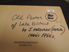 J HARDMAN (KENDAL) LAKE DISTRICT PHOTOS + PROOFS, 1940s & 50's IN FOLDER Folder with range of apx 40