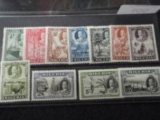 NIGERIA GV DEFINITIVES, SET OF 11 IN STOCKCARD Card with full set of the GV definitives with