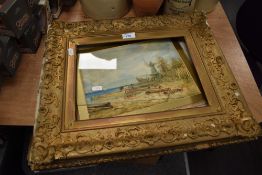 S.E Hurst (19th Century British), watercolour, 'Brighton 1854', a coastal landscape depicting