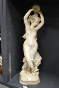 Prof. J. Bastiani (19th/20th Century, Italian), a late 19th Century alabaster statue of a