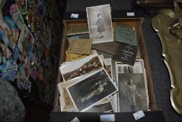 A collection of vintage and antique postcards and photographs, of Falmouth, Cheddar, Harrogate and