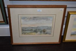 George Butler (British, 1904-1999), watercolour, Monyash (derbyshire), the scene depicting figures