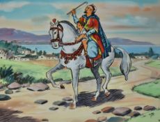 In the manner of Martin Aitchison (1919-2016), illustrator of Ladybird books, gouache on card, a