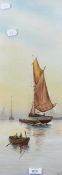 A.Lupton (19th/20th Century), an oil on canvas, Fishing boats in calm waters, signed to the lower