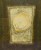 20th Century, French, a coloured print, 'Nuit', an abstract interpretation, signed indistinctly to