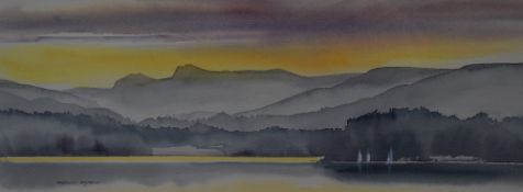 Brian Eden (20th Century, British), a watercolour, 'Windermere', a vibrant contemporary