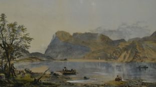 *Local Interest - After James Baker Pyne (1800-1870), a coloured print, 'Ennerdale & Pillar Rock',