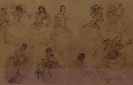 After Sir William Russell Flint RA PRWS (1880-1969), print, 'Variations On A Theme', signed in