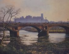 *Local Interest - After David Ward (20th Century, British), a coloured print, 'Lancaster Castle',